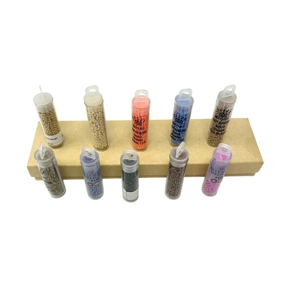 Ten Tubes - Miyuki Seed Beads -  Delica -  Various tiny sizes - Picture 2 of 6